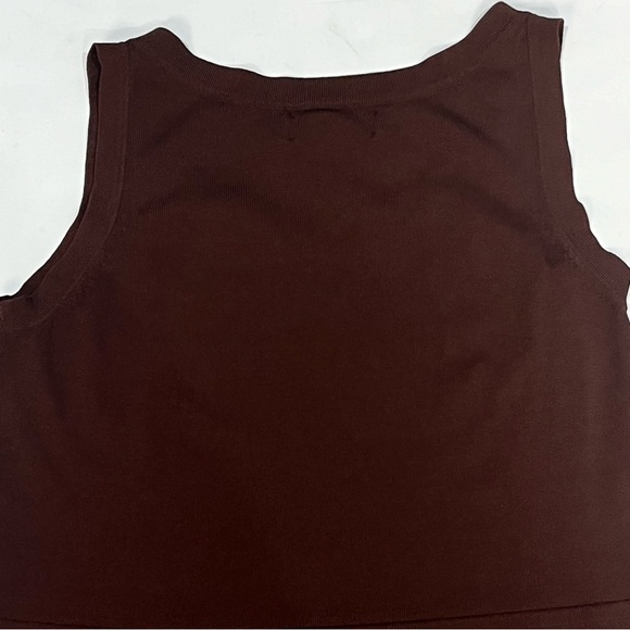 Vintage Alfani Rayon And Nylon Brown Tank Top Shirt Size Women Size Medium - Picture 10 of 11